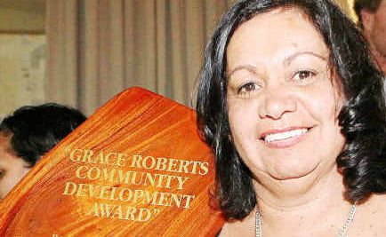 Julie Carey is the winner of the 2010 Grace Roberts Award for Community Service. Julie Carey is the winner of the 2010 Grace Roberts Award for Community Service.
